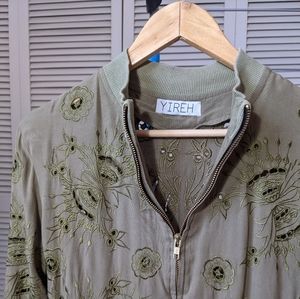 Yireh Embroidered Bomber Jacket